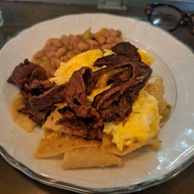 Steak chilaquiles