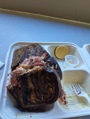 Very cool place close to the freeway there is some free parking great Reuben sandwich I only finished half of it definitely be going back.