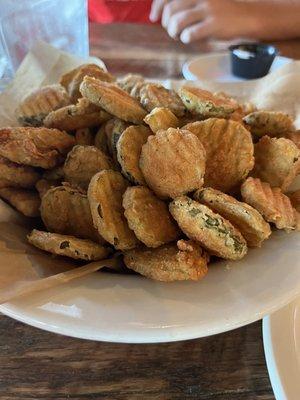 Huge serving of fried pickles
