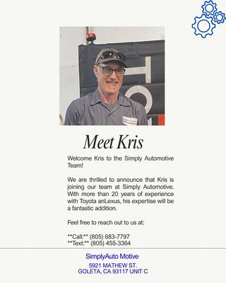 Meet our new team member Kris!