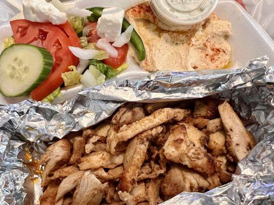 Delicious Chicken Shawarma Platter.