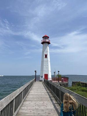 Walkway to Wawatam Lighthouse
