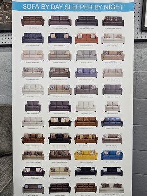 Different sleeper, sofas to choose from with easy financing