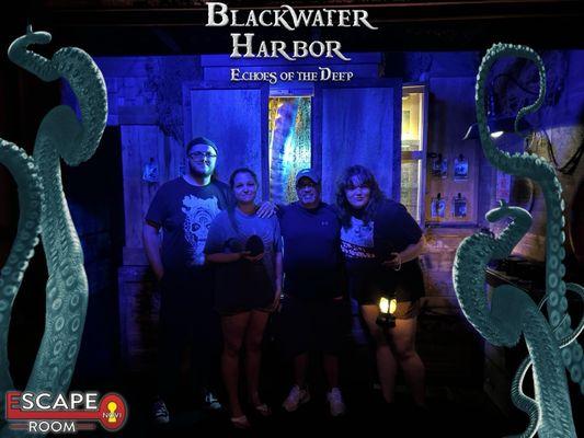 My husband, myself, my dad, and my sister