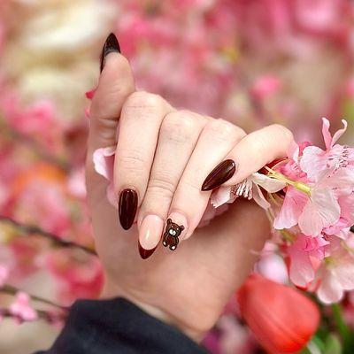 Teddy bear nail designs