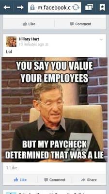 Still ain't getting paid....bahahah