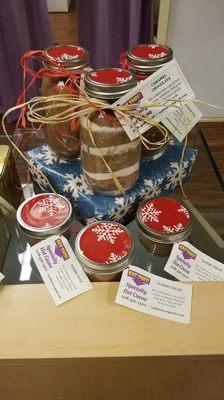 Specialty hot cocoa in various sizes and flavors. A great addition to gift baskets and stockings.