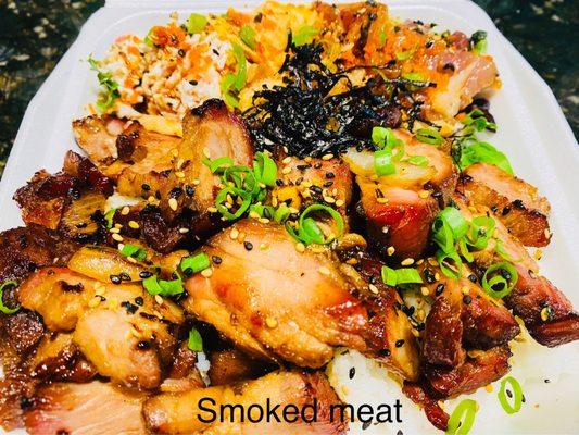 Smoked meat (pork) with all fixings