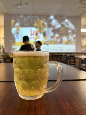 Draft Michelob Ultra with 2023 VGK playoff game in the background