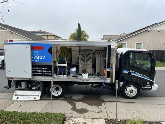 Truck-mounted equipment.