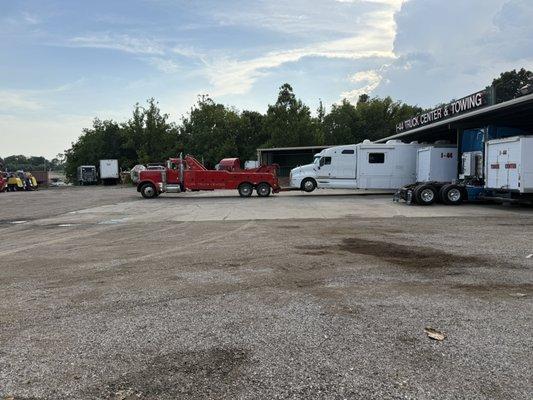 We broke down on Highway 44 with a broken carrier bearing.