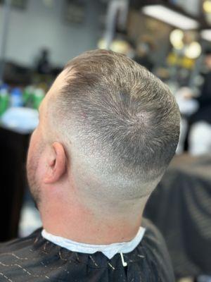 Best barbershop near me medium bold fade haircut 9025 W 151st Street Orland Park at Sammys barber shop