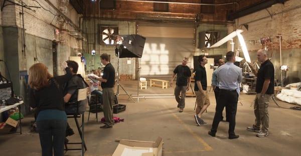 Behind the scenes of a video production for Tony Dungy's All Pro Dad.