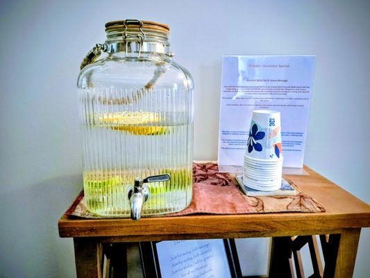 Enjoy some cooling spa water.