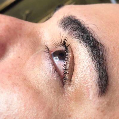 Lash lift on a male client by Alyss
