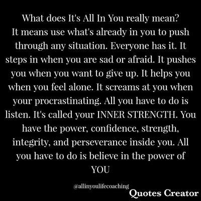 It's All In You Life Coaching