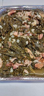 Southern Swiss Chardswith Seasoned Bacon and chopped onions