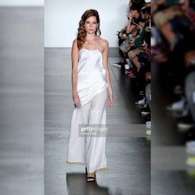 A soft look played up with a pop of color on the eyes/lips. #NYFW Sept 2019