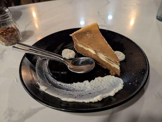 Salted Caramel cheesecake with marscapone smear.