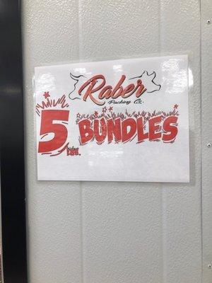 Save on 5 pound bundles