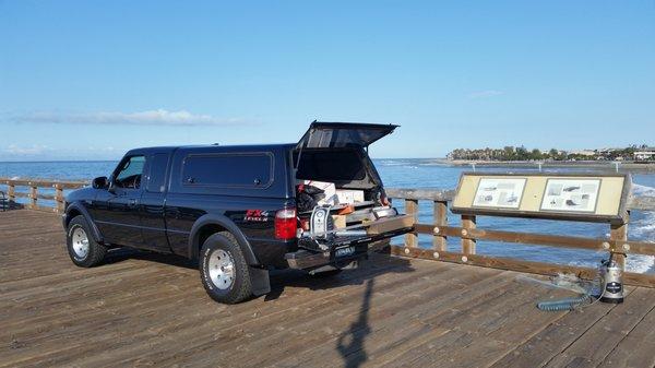 Applying Anti-Graffiti Film to the Point of Interests on the Ventura Pier