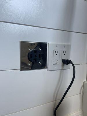 The new outlet installed!