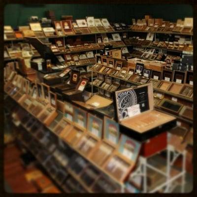 The Tobacco Company's walk-in humidor has everything - the most popular premium cigars, rare cigars, & special boutique lines.