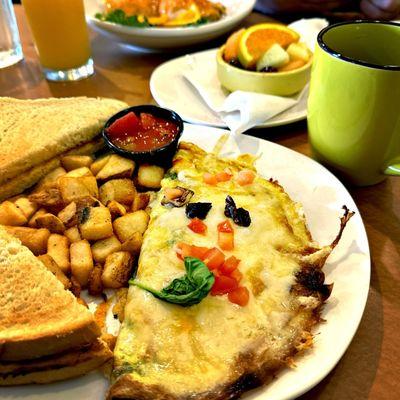 Spinach and Portobello Omelette