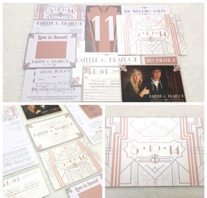 Wedding Invitations, Save The Dates, RSVP, Wedding Ceremony Programs, Table Numbers, Place Cards, Thank You Cards