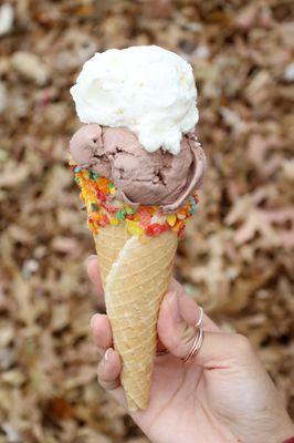 Single Dipped Waffle Cone