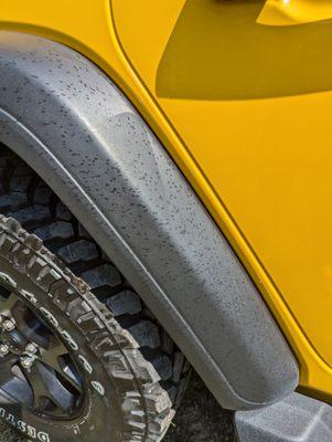 Lots of messy overspray.