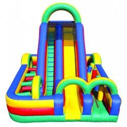 Funhouse Obstacle Course 18Ft Slide Moonbounce Rental