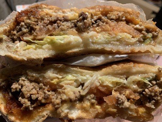 Chopped Cheese on a Roll w/ everything