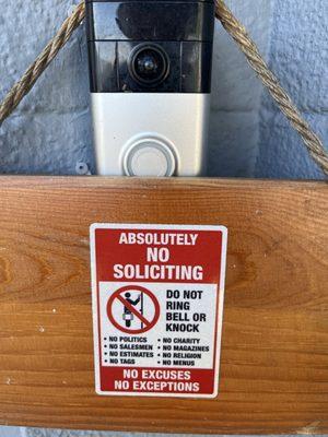 They rang the doorbell anyway. Can they not read? It woke a sleeping child and a parent that works overnights.