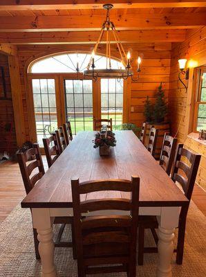 10 ft long custom farmhouse table