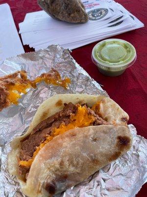 Bean and cheese taco