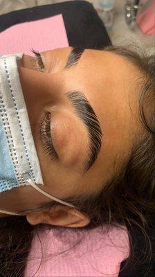 Eyebrow enhancement. A perm for the brows. Tint and brow shaping (wax) is included in this service.