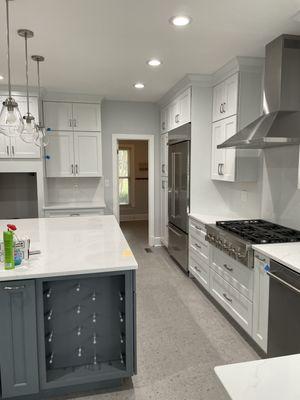 Kitchen Remodeling, upgrading the wiring, and new lightening