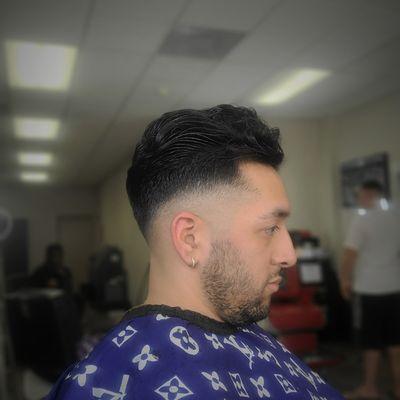 slick back fade