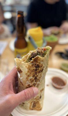 Grilled USDA Choice Carne Asada Burrito