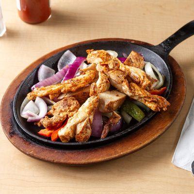 Chicken fajita with rice and beans