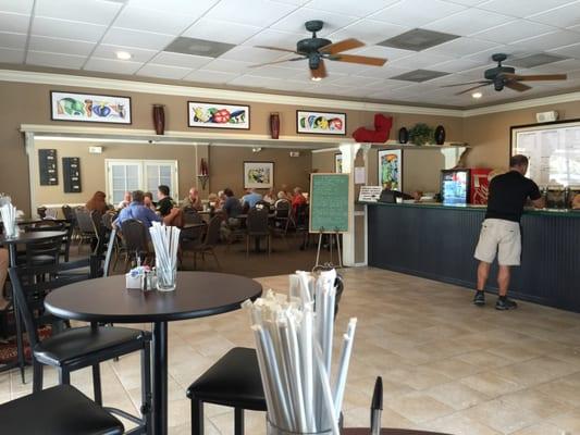 Order first, great servers bring it to your table. Much nicer here in the new larger location.