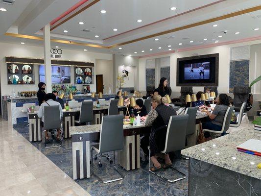 Full Bar with a nail service, come get your pedicure, manicure, tips,dip or waxing