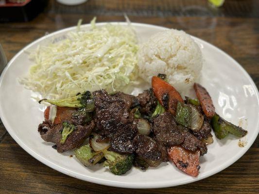 Bulgogi plate (no egg, double coleslaw)