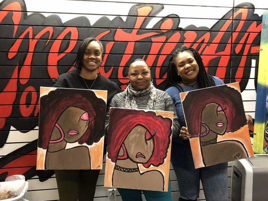 Hands down my favorite sip and paint in Atlanta! I absolutely love the atmosphere and the artist is amazing!