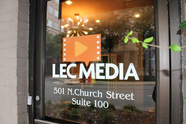 This is a photo of our front door at LEC Media. Our office is located in the beautiful Fourth Ward District of Uptown Charlo...