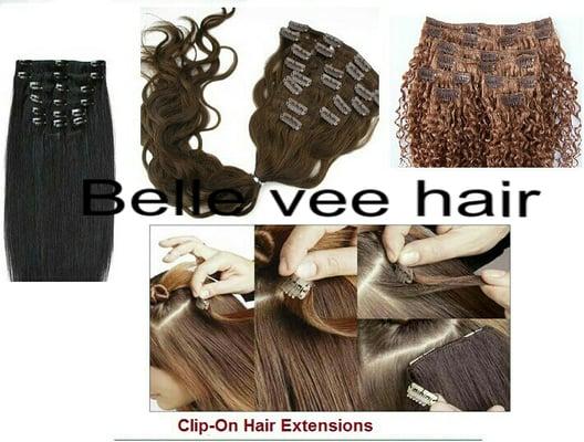 Clip-in ( curly, straight, wavy and deep wave , body wave human hair)