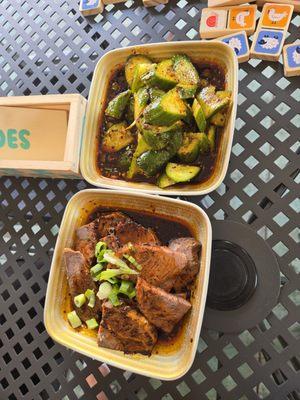 Chinese Beef Salad and Cucumber Salad