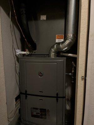 Julio left this new hvac neat & cleaned