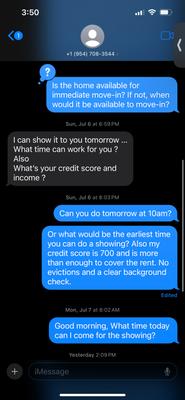 Him giving empty promises